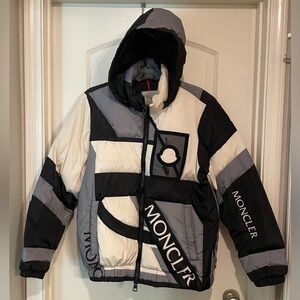 Moncler Black Jacket with Yellow Highlights